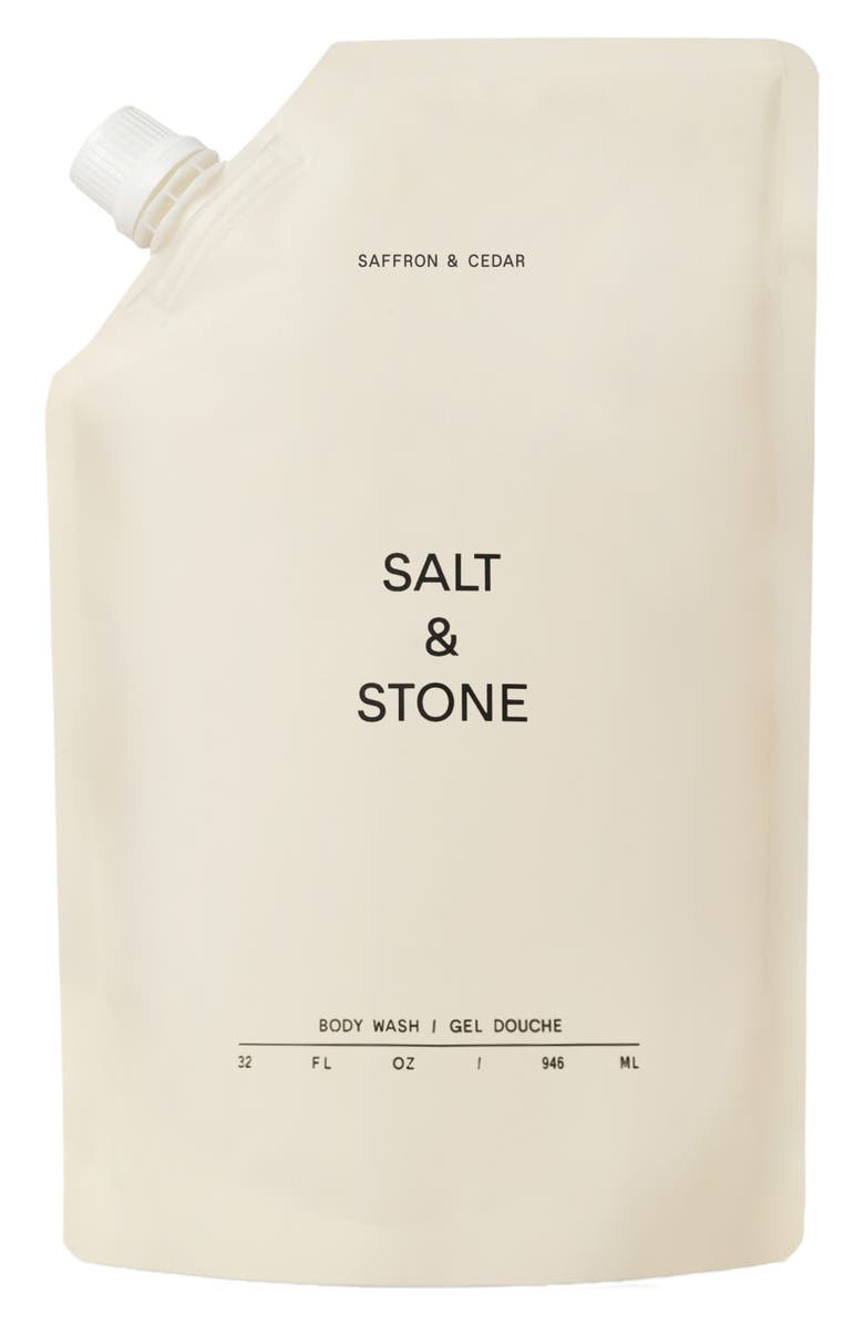 SALT & STONE Saffron & Cedar Body Wash, Main, color, Refill