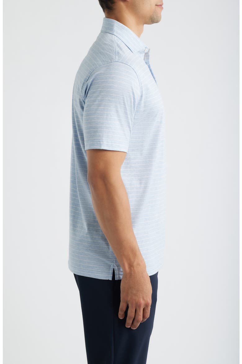 Crown Craft Stripe Polo, Alternate, color, BLUE FROST