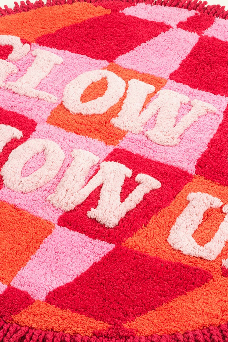 Punjab 100% Cotton Bath Mat 28 In Glow, Alternate, color, Red