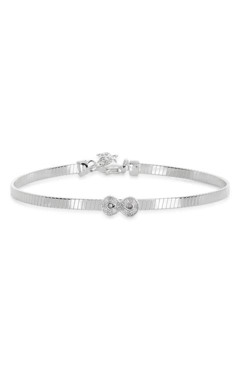 Diamond Infinity Bangle Bracelet