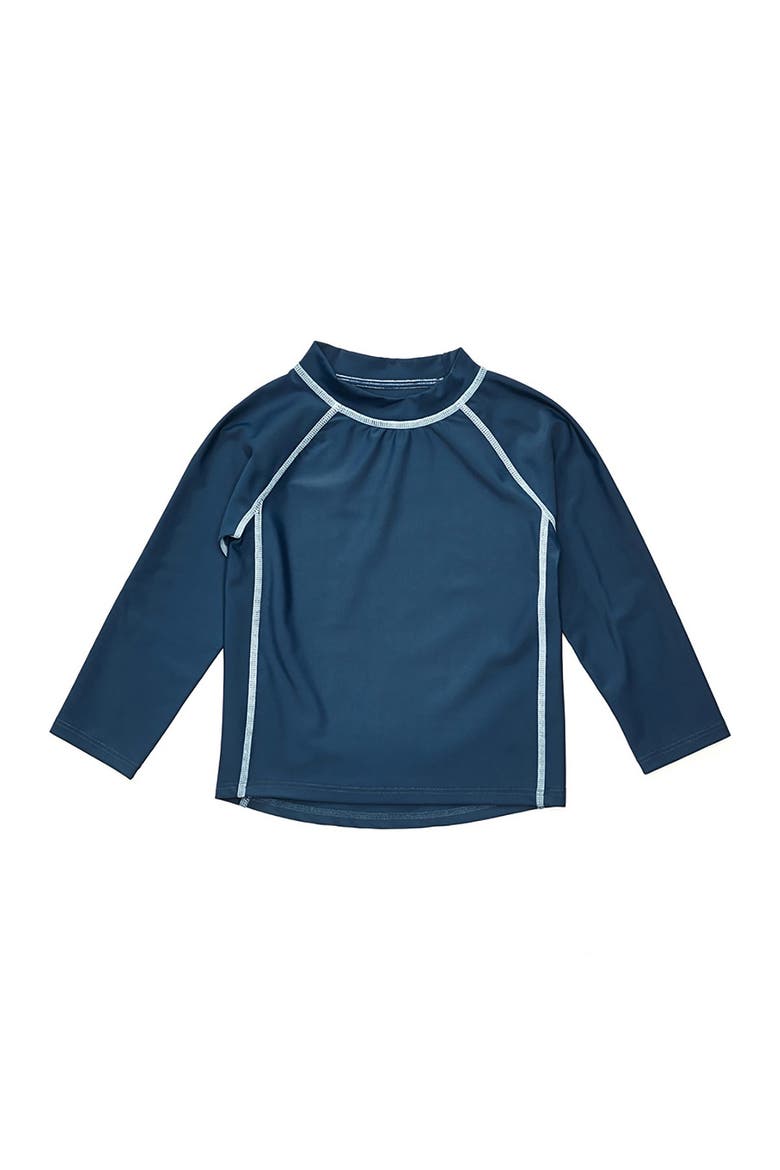 Long Sleeve Rash Guard, UPF 50+ Swim Shirt, Main, color, NAVY
