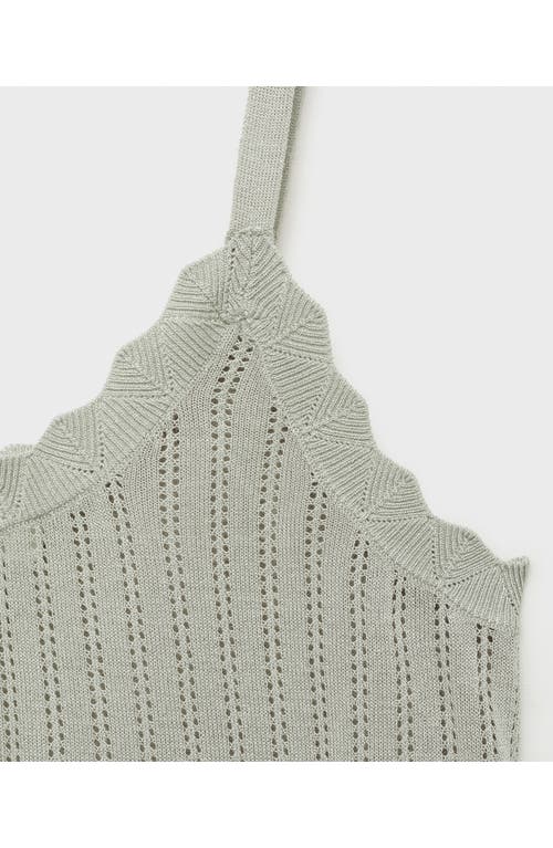 Mango Pointelle Lounge Camisole In Gray
