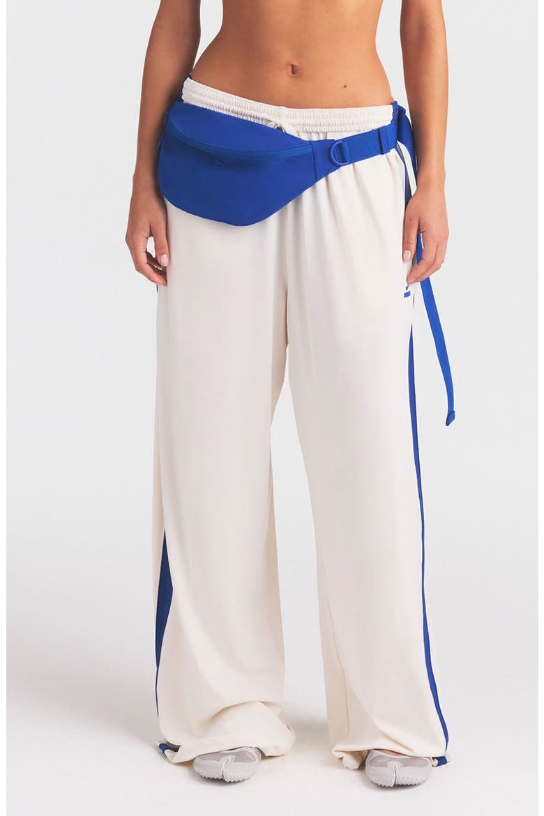 Stretch Knit Wide Leg Pants, Main, color, NSKM IVORY/ NSKM COBALT