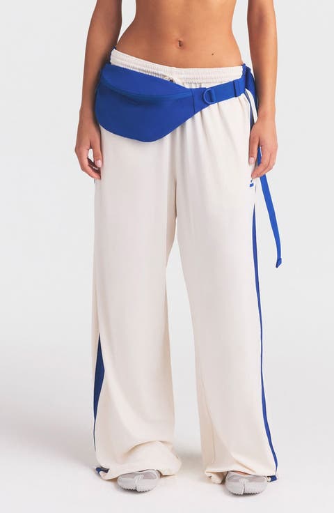 Stretch Knit Wide Leg Pants