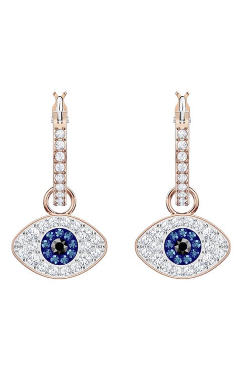 Symbolica Swarovski Evil Eye Hoop Earrings