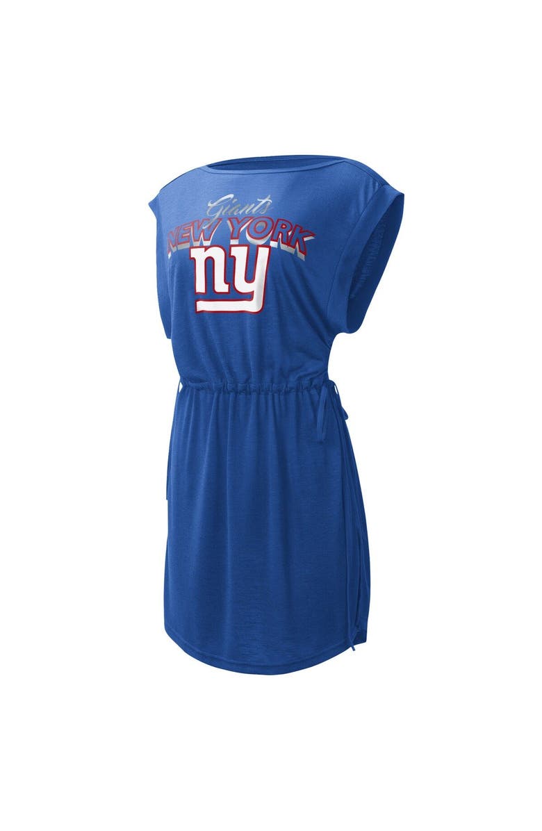 G-III 4HER BY CARL BANKS Women's G-III 4Her by Carl Banks Royal New York Giants G.O.A.T. Swimsuit Cover-Up, Alternate, color, 