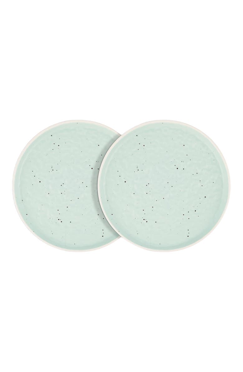 Stone Lain Elena Stoneware 4-Piece Dinner Plate Set, Main, color, Mint
