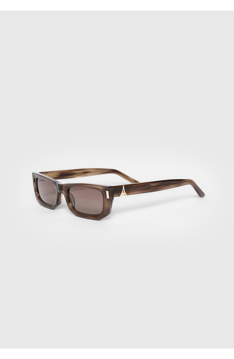 Manière De Voir Milan Curved-Frame Sunglasses, Main, color, Brown