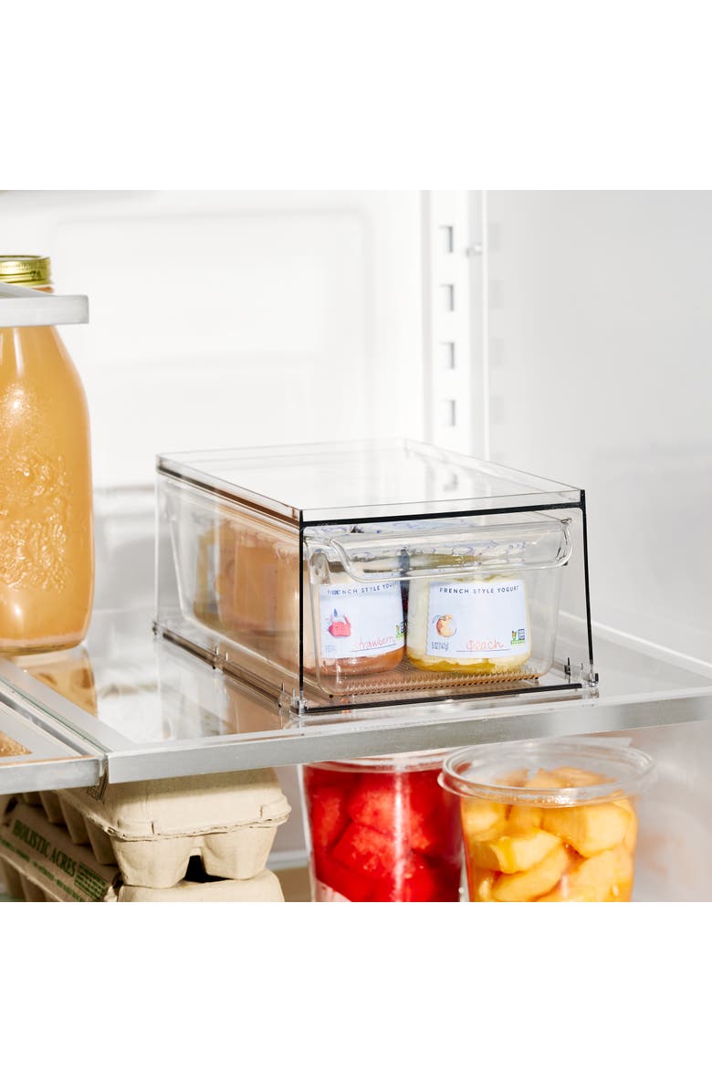iDesign Stackable Storage Drawer for Fridge, Pantry, or Under Kitchen Sink - Clear, Alternate, color, Clear