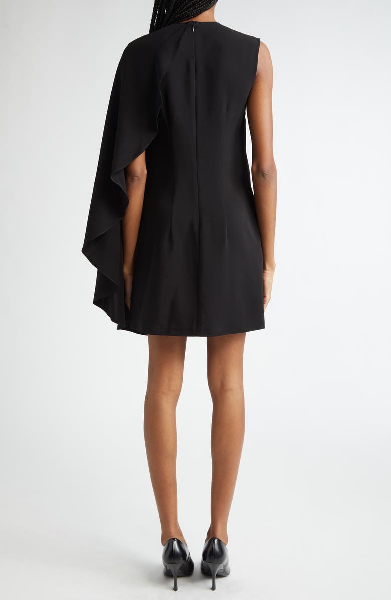 Stella McCartney One-Sleeve Stretch Cady Minidress, Alternate, color, Black