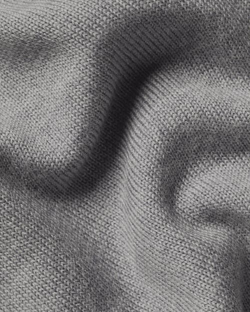 Charles Tyrwhitt Merino Zip Neck Long Sleeve Sweater In Gray