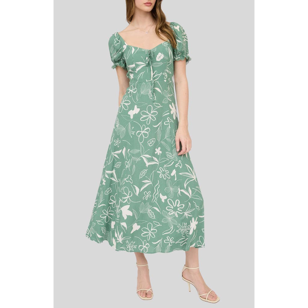 BLU PEPPER BLU PEPPER FLORAL MIDI DRESS