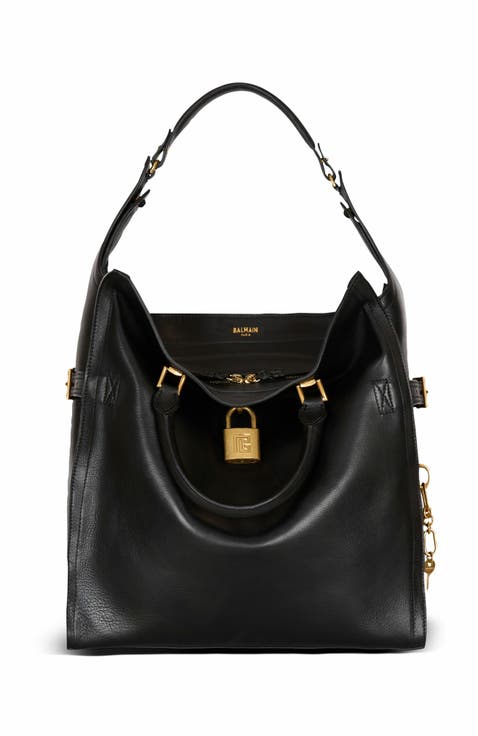 Pulse Large Waxed Calfskin Leather Tote Bag