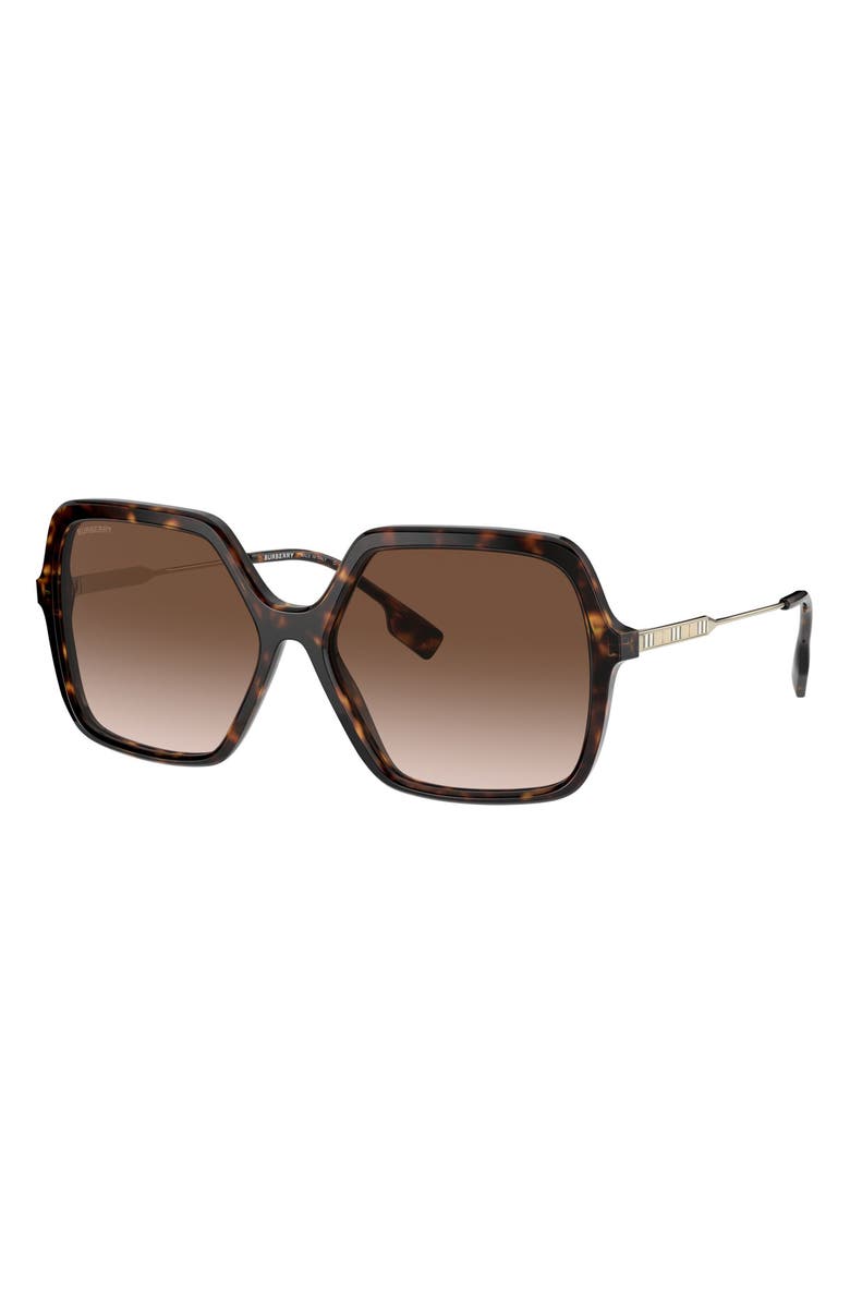 Burberry 59mm Square Sunglasses, Alternate, color, Dark Havana/ Brown Gradient