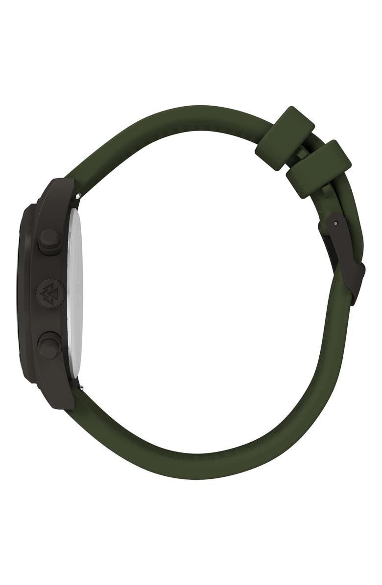 Timex<sup>®</sup> Expedition Capstone Chronograph Silicone Strap Watch, 41mm, Alternate, color, Gunmetal