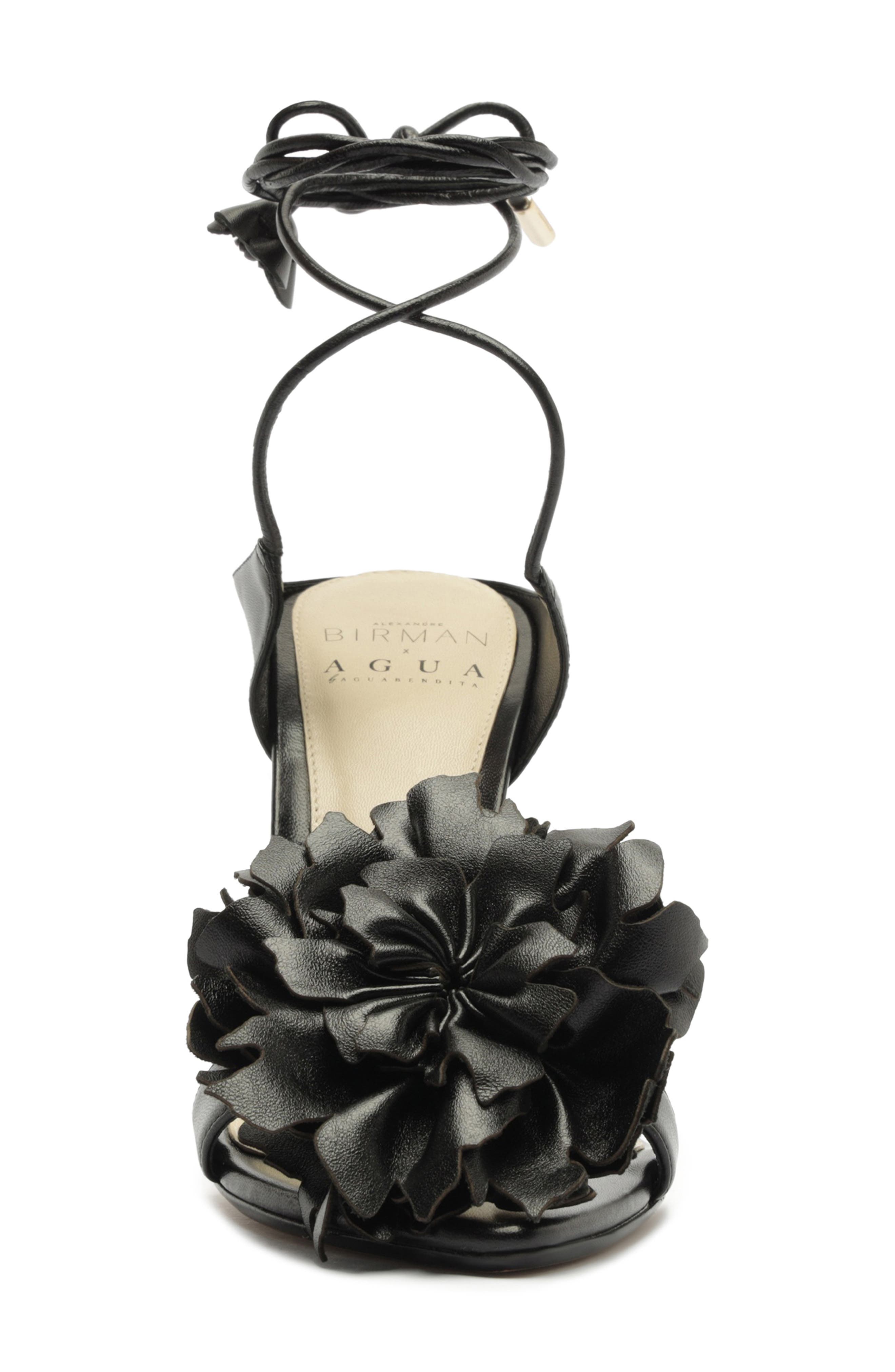 Alexandre Birman x Agua by Agua Bendita Ornela Ankle Strap Sandal, Alternate, color, Black