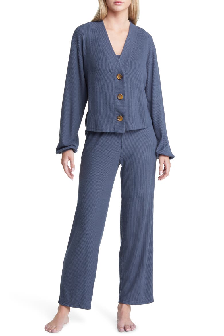 3-Piece So Soft Rib Lounge Set, Alternate, color, NAVY ARMANDA