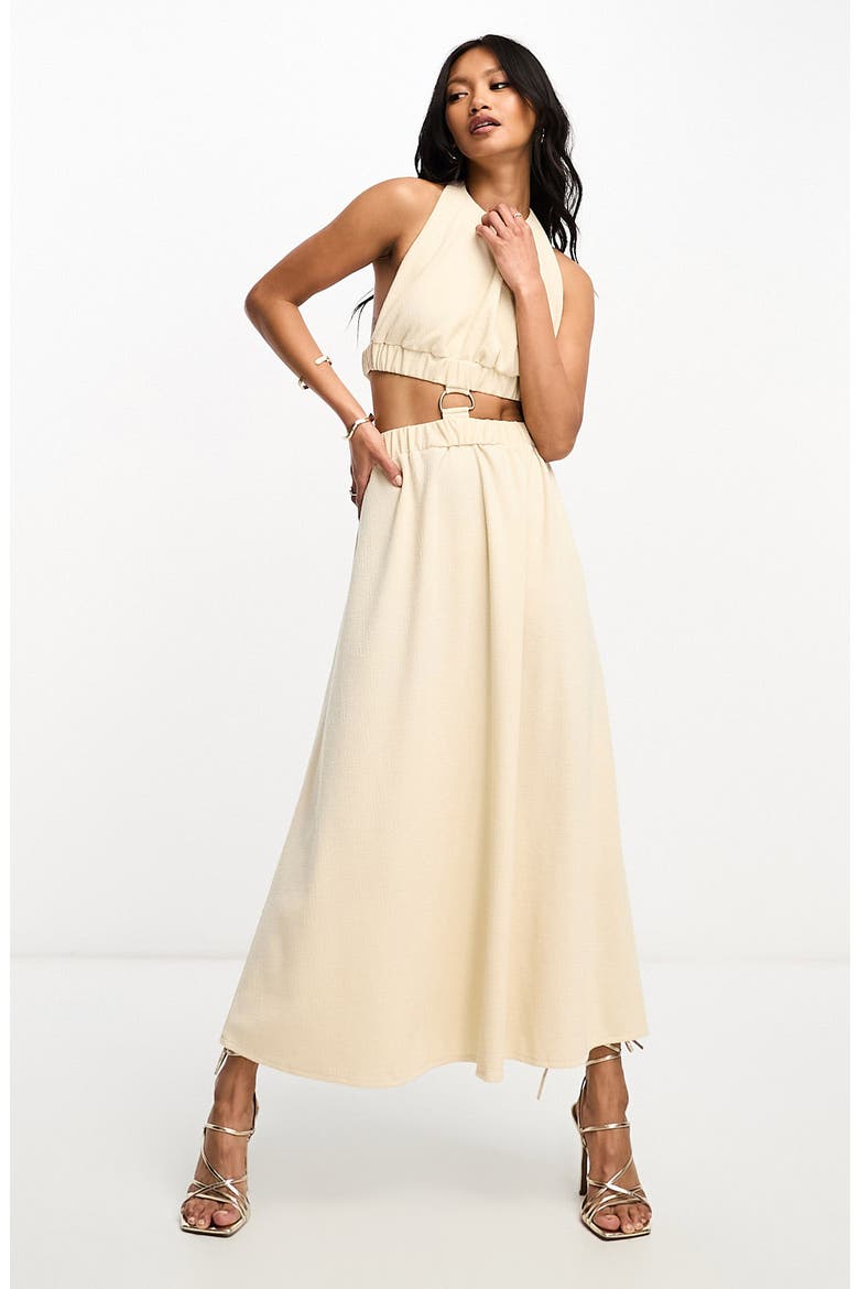 A-Line Halter Dress, Main, color, CREAM