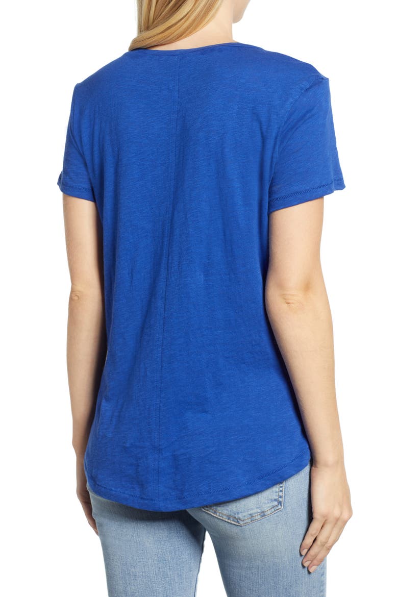 Slub Crewneck Tee, Alternate, color, BLUE MAZARINE