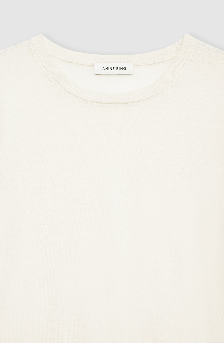 ANINE BING Moni Crop Sweater, Alternate, color, Ivory