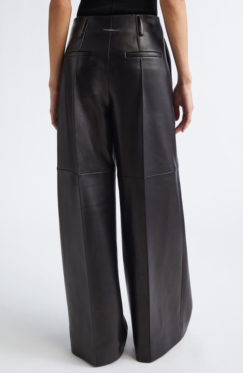 GRACE LING Mercury Wide Leg Leather Trousers, Alternate, color, 