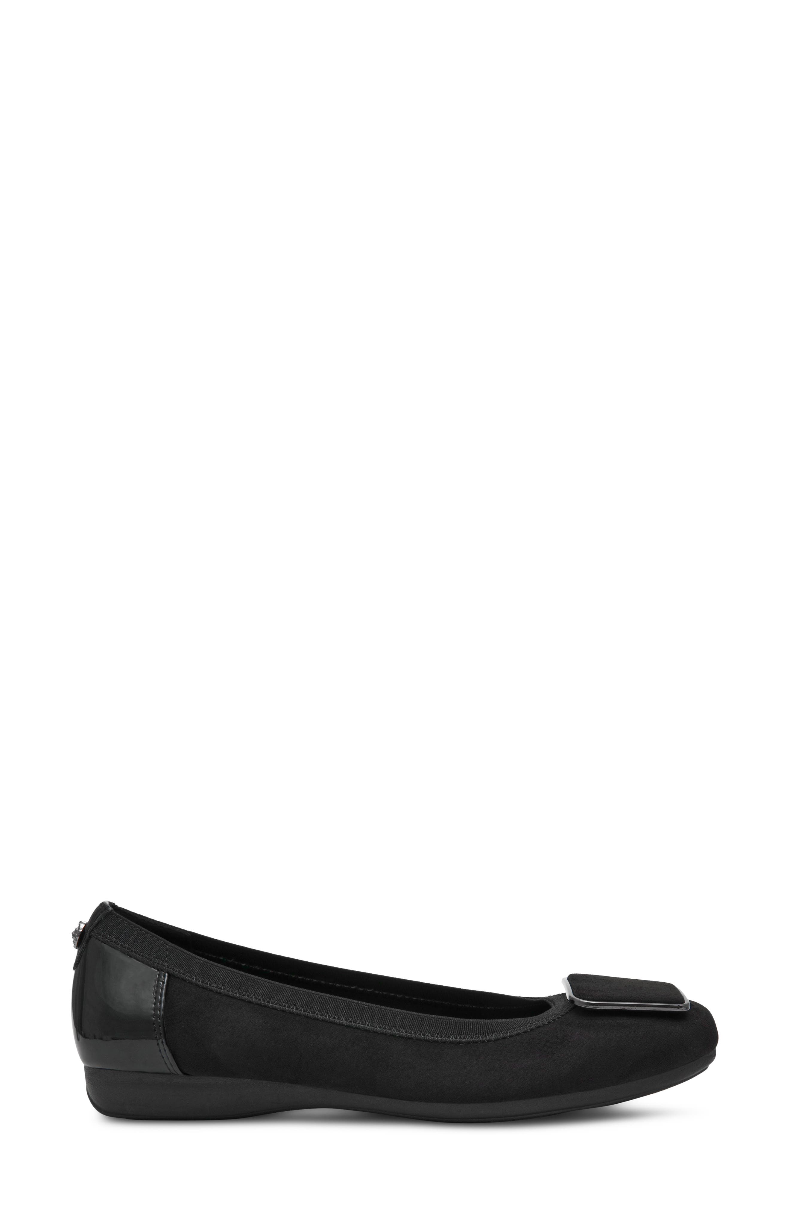 Ucal Skimmer Flat, Alternate, color, BLACK MICROSUEDE