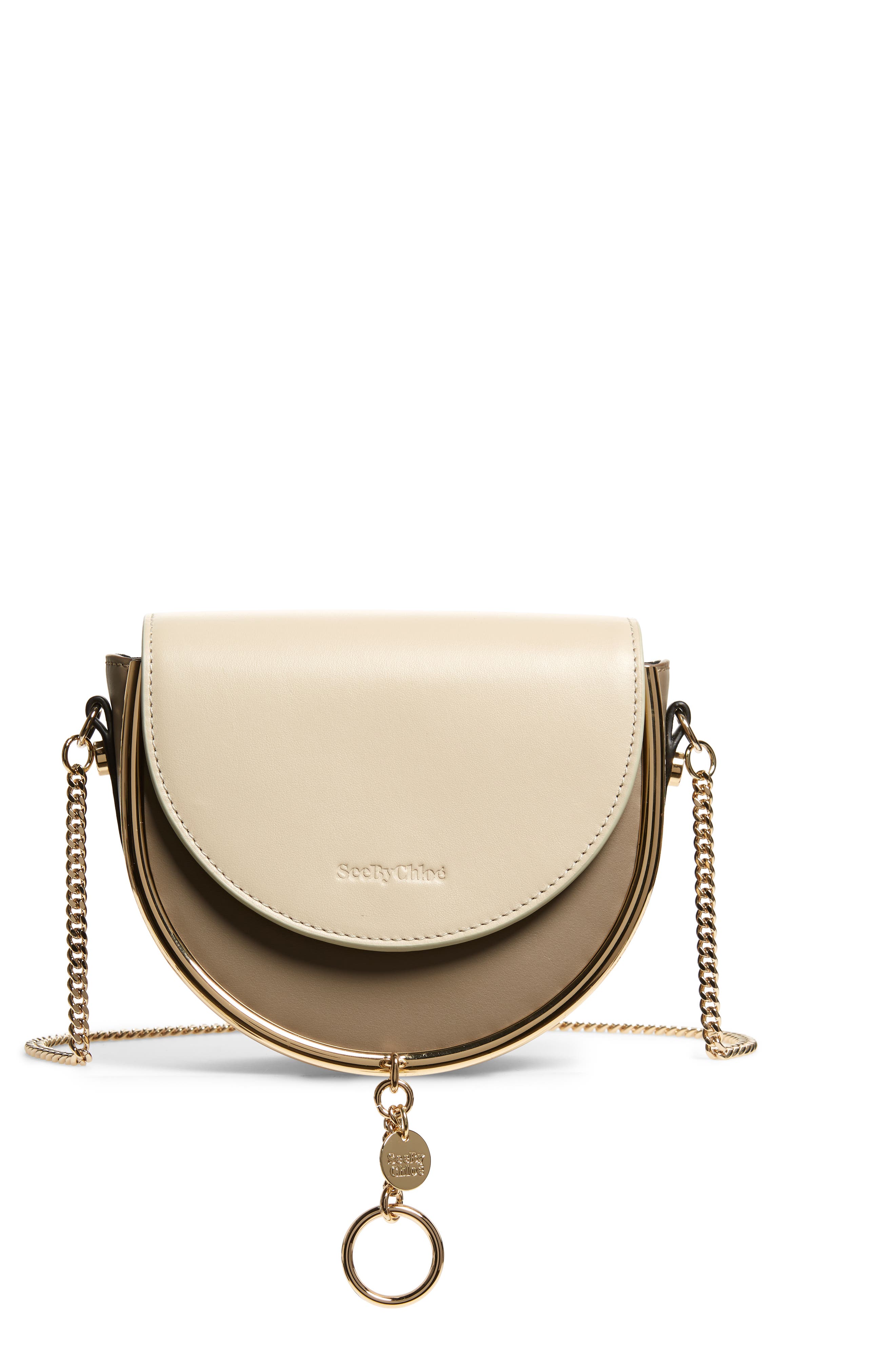 See by Chloé Mara Leather Saddle Bag, Main, color, 