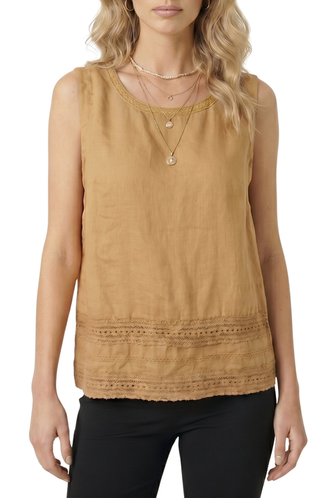 Casual Sleeveless Linen Top