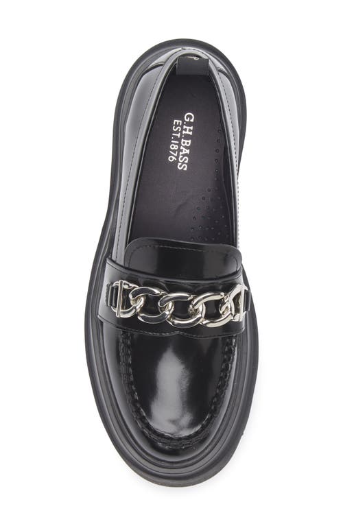 G.h.bass Chain Lug Sole Platform Loafer In Black