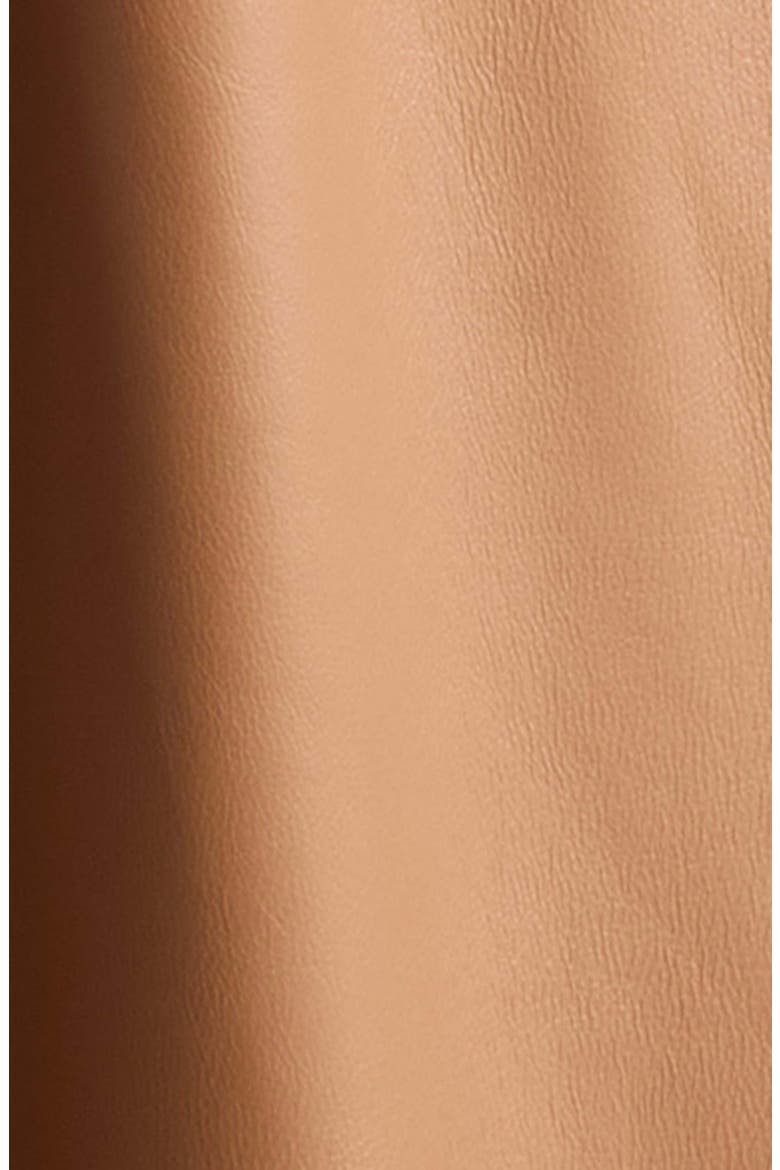 Ilana Crochet Leather Dress, Alternate, color, CAMEL