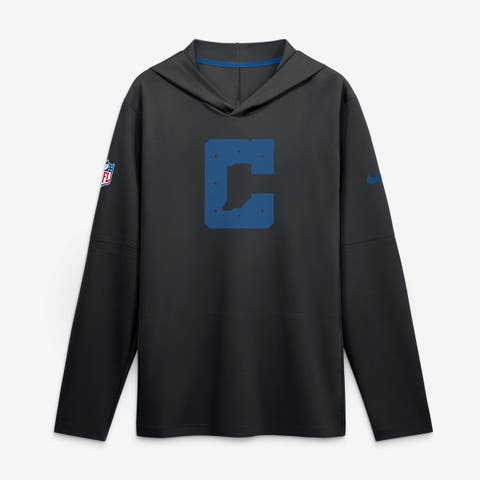Men's Nike Black Indianapolis Colts Sideline Alternate Lightweight Long Sleeve Hooded Dri-FIT T-Shirt