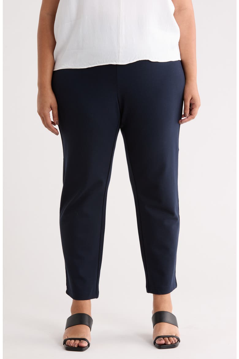 Pull-On Ponte Ankle Pants, Main, color, NIGHTLIFE