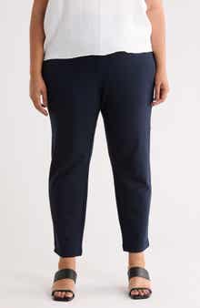 Pull-On Ponte Ankle Pants