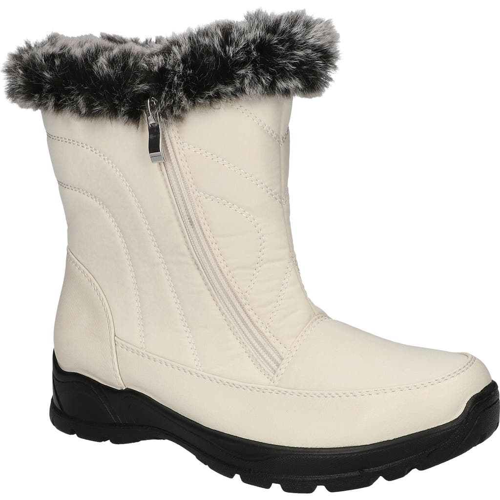 Easy Street Portland Faux Fur Lined Waterproof Boot In White