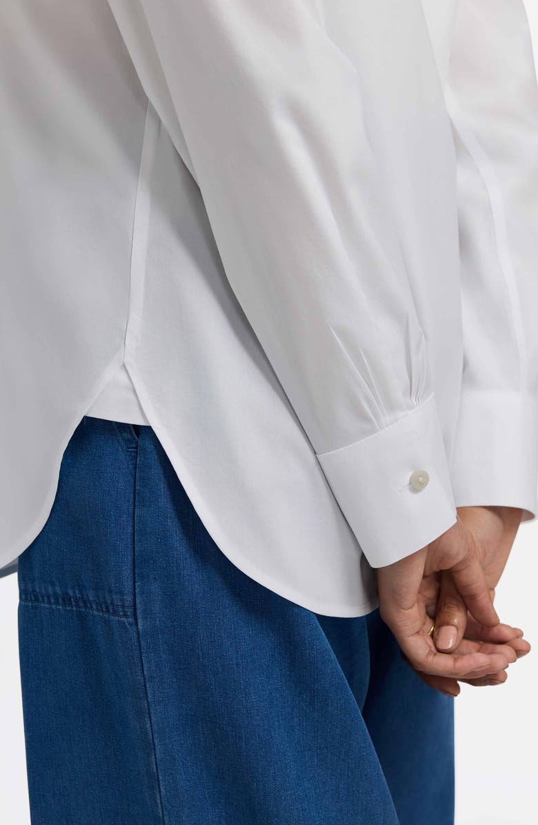 Foxcroft Meghan Solid Cotton Button-Up Shirt, Alternate, color, White