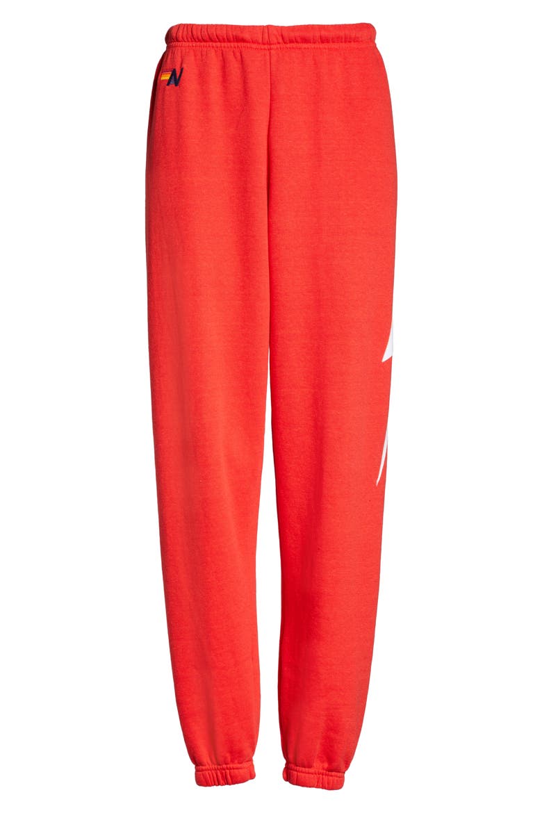 Aviation Nation Bolt Stitch Sweatpants, Alternate, color, RED/ WHITE