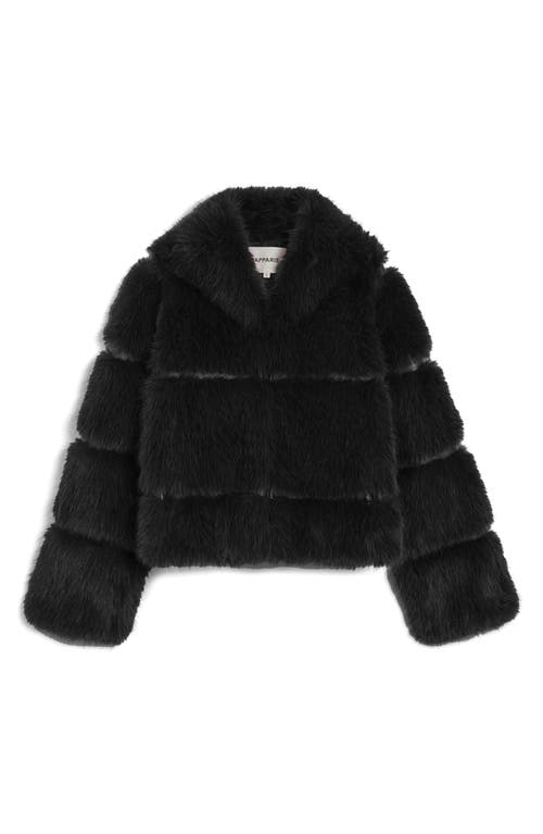 Apparis Sai Faux Fur Coat In Black