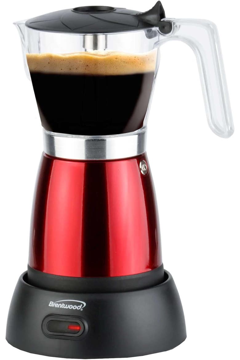 Electric Moka Pot Espresso Machine, Main, color, Red
