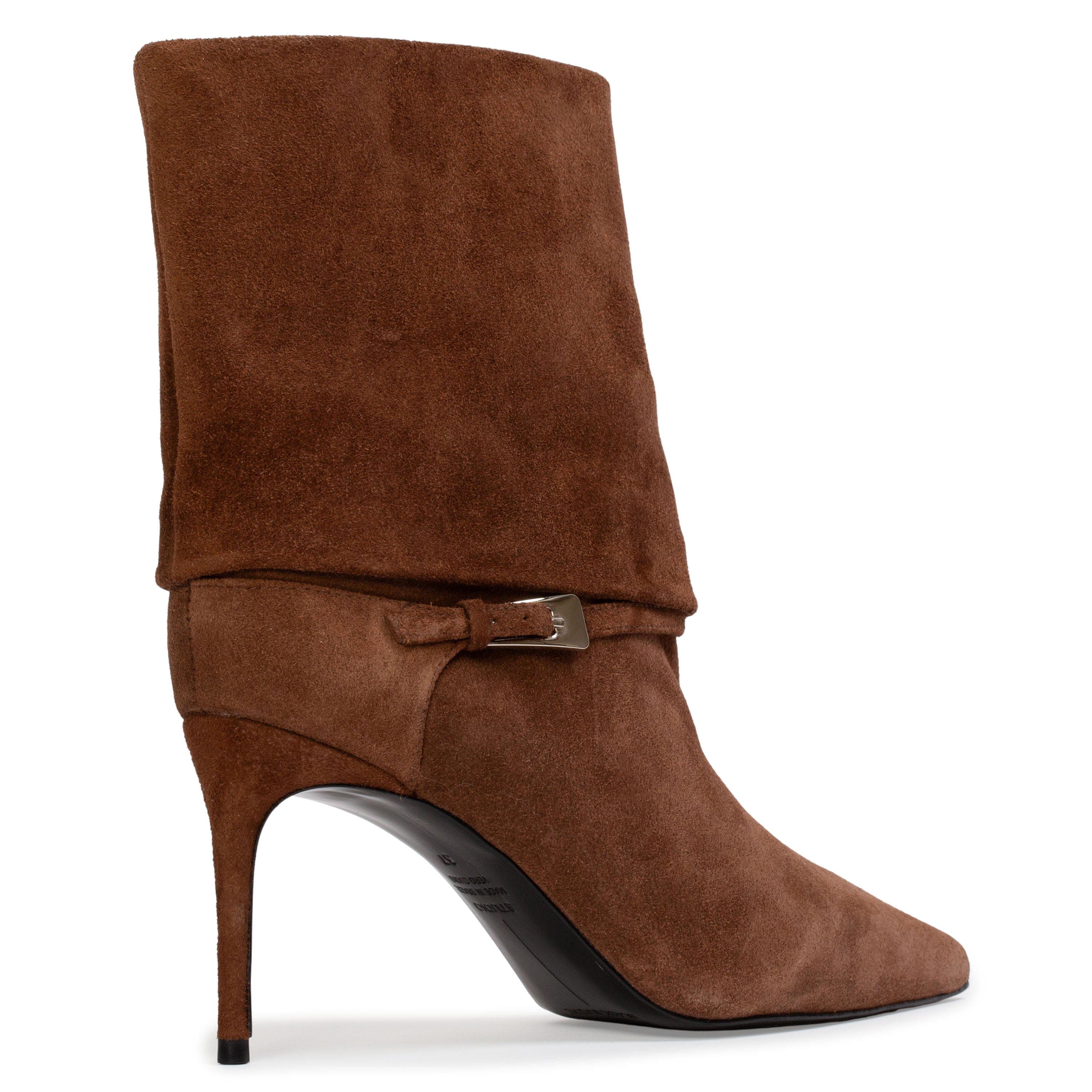 BLACK SUEDE STUDIO Simone 80 Suede Boot, Alternate, color, Brownie Suede