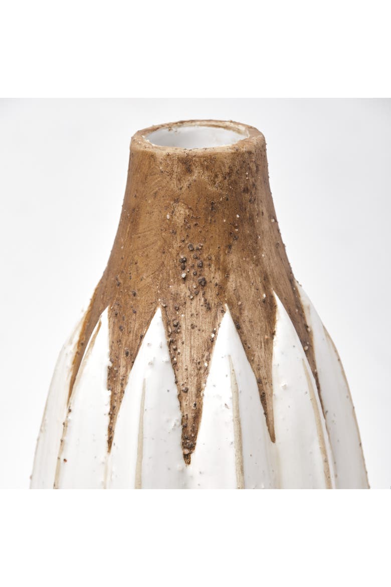 Sisko Rustic Ceramic Vase, Alternate, color, White
