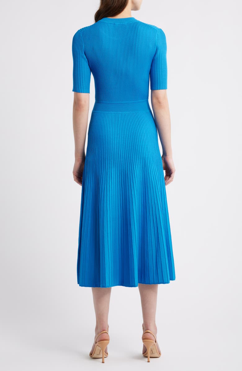 Elie Tahari The Kaya Midi Sweater Dress, Alternate, color, Cosmic Blue