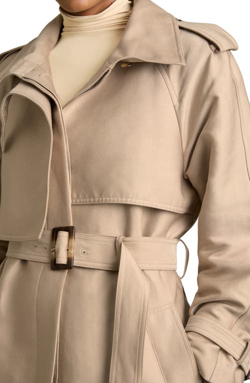Shop Reiss August Trench Coat In Neutral