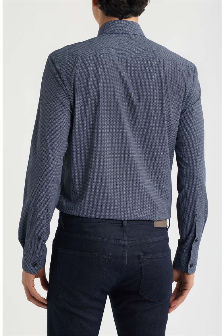 Roan Kent Slim Fit Performance Button-Up Shirt, Alternate, color, DARK BLUE