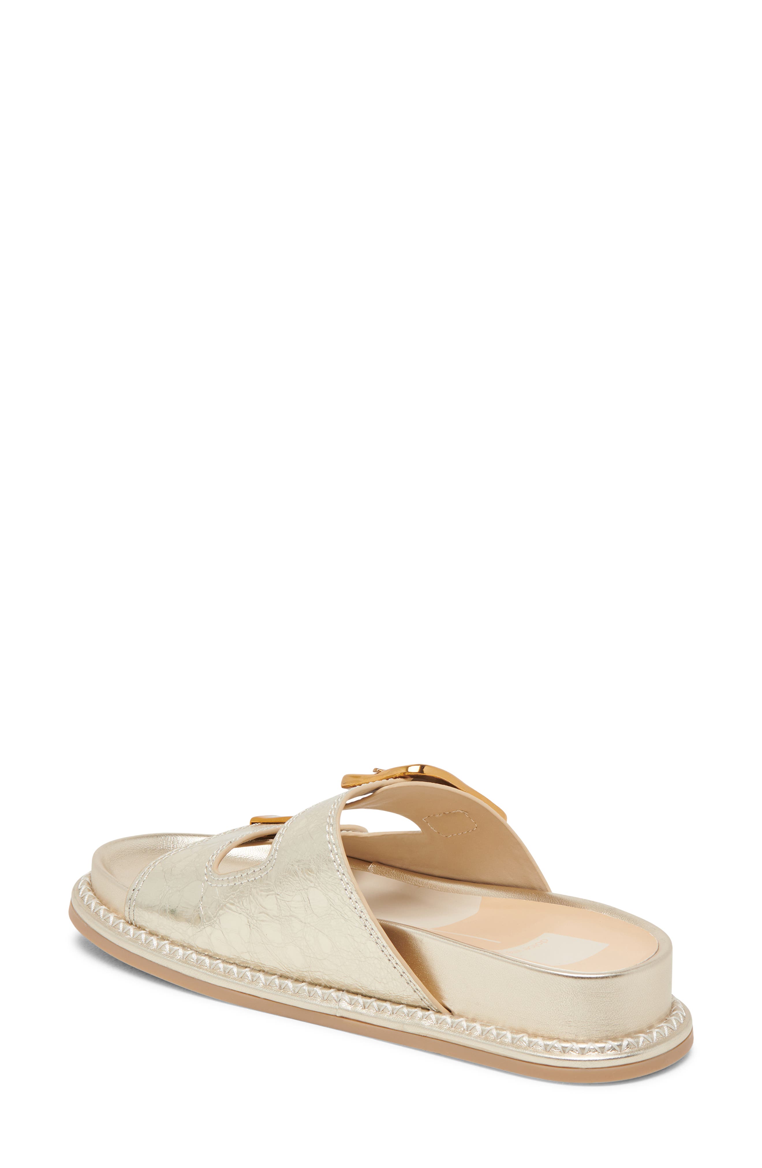 Sevana Two Strap Sandal, Alternate, color, LIGHT GOLD DISTRESSE