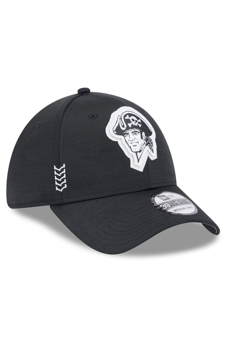 New Era Men's New Era  Black Pittsburgh Pirates 2024 Clubhouse 39THIRTY Flex Fit Hat, Alternate, color, 