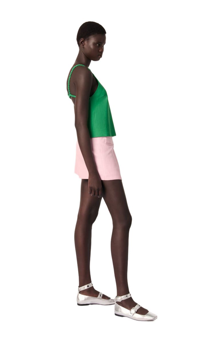 maje Layered-effect suit shorts, Alternate, color, 