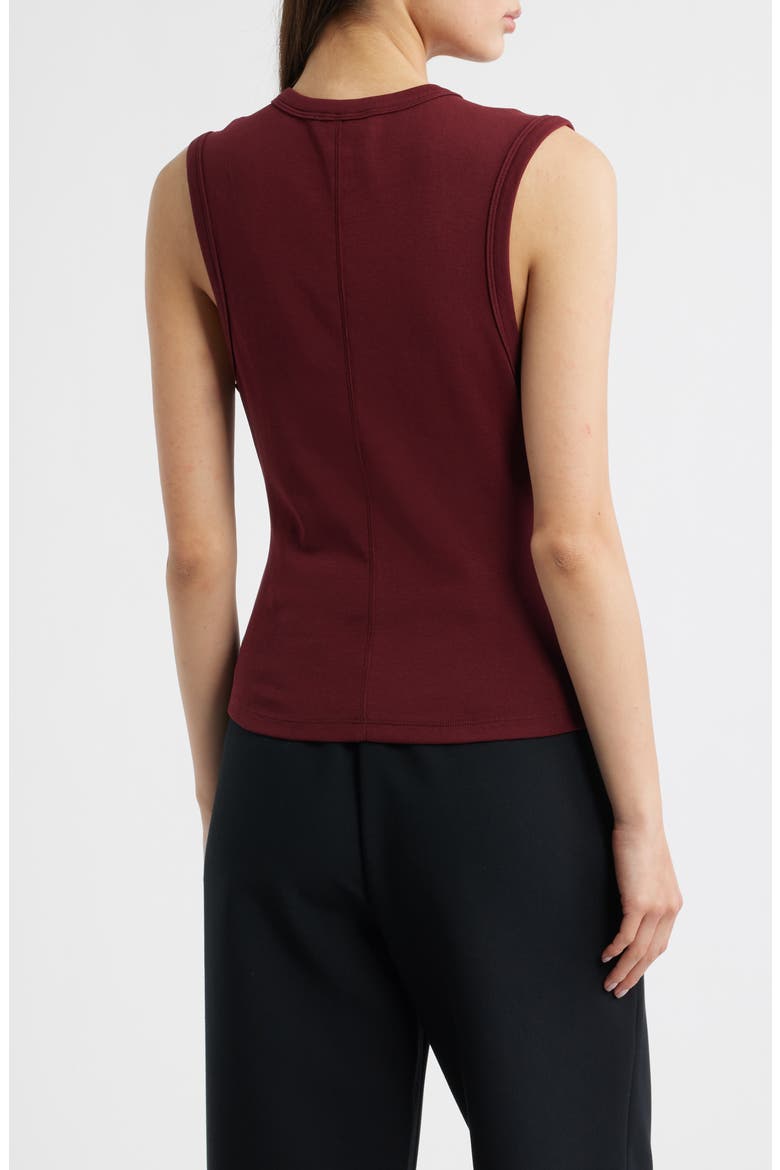 Cameron V-Neck Tank, Alternate, color, MERLOT