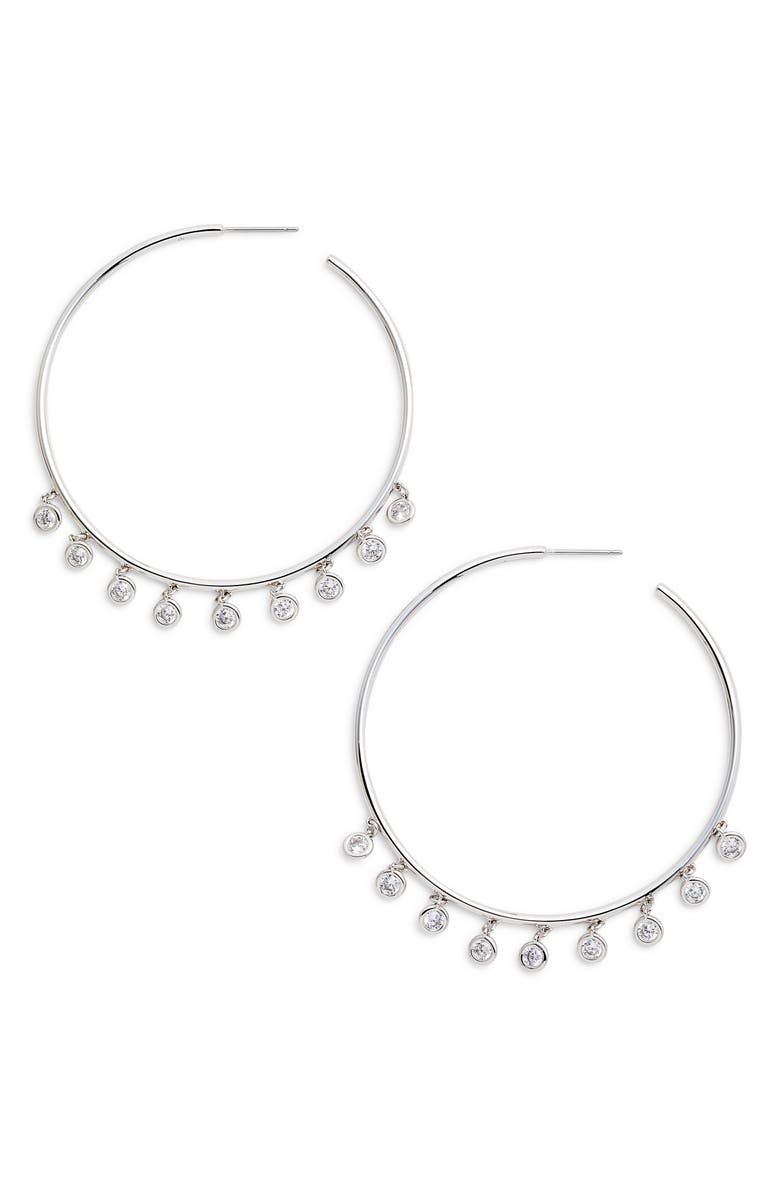 Nadri Shaker Hoop Earrings, Main, color,