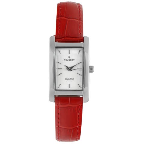 Classic Rectangular Contour Leather Watch- 34x20MM