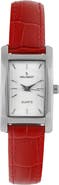 Peugeot Classic Rectangular Contour Leather Watch- 34x20MM